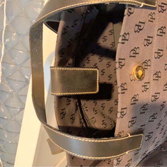 DOONEY & BOURKE Black Signature Large Canvas Authentic Tote.  AUTHENTIC VINTAGE - Picture 7 of 14
